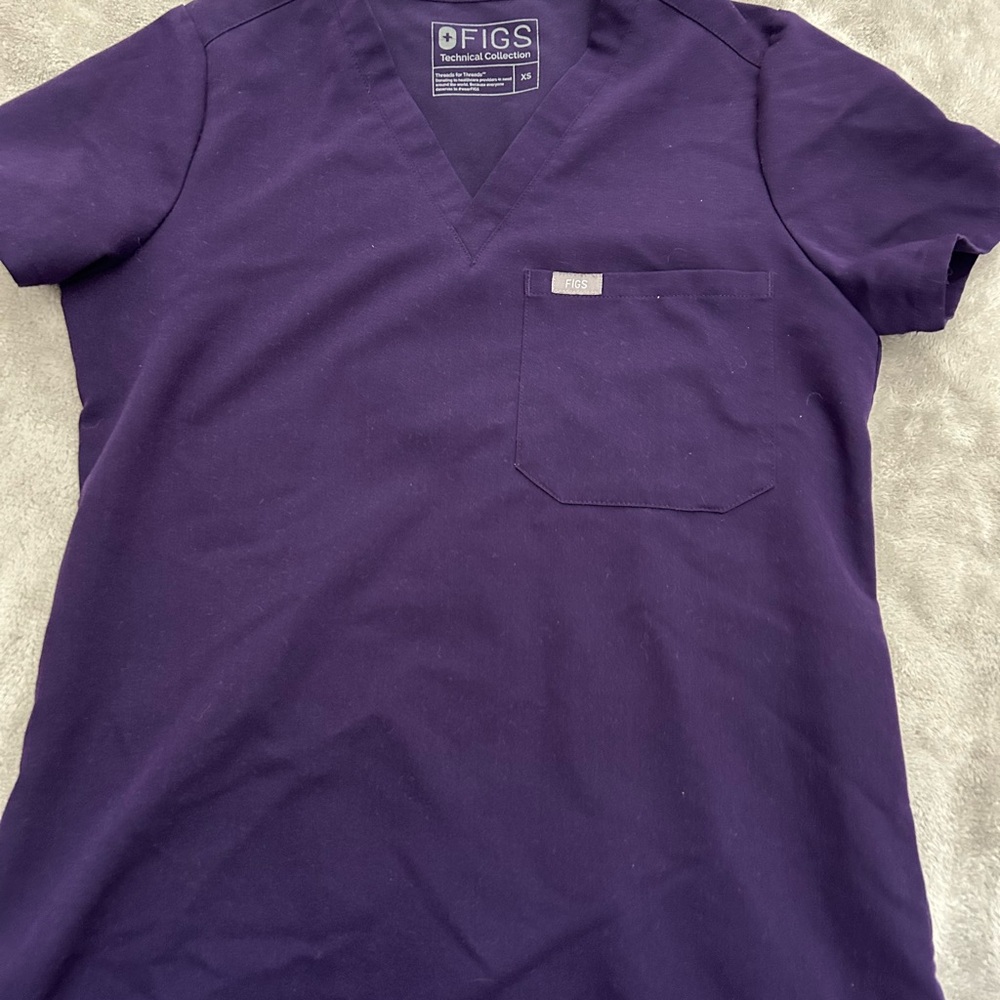 Purple FIGS scrub top